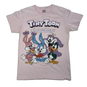 VTG Warner Bros Tiny Toon Adventures T Shirt Sz S Pink Bunny Tweety Bird Duck